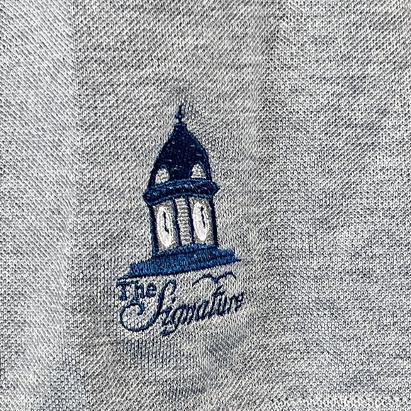 FootJoy FJ Golf Gray Purple Striped Polo Short Sleeve Shirt Logo Size X Large XL - Picture 7 of 9